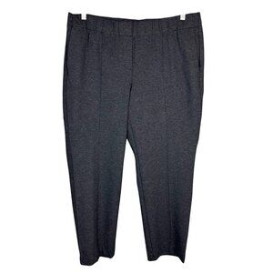 J. Jill XL Petite Ponte Slim Leg Pants Charcoal Gray XLP Pockets Stretch